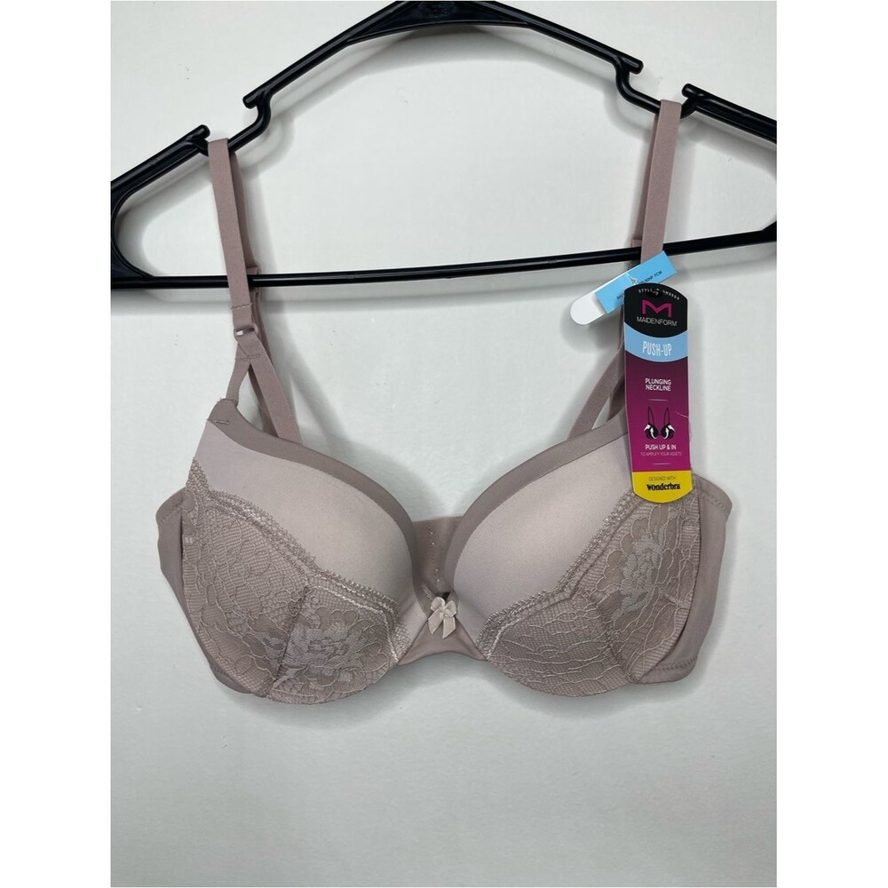 Maidenform Love the Lift Push Up Underwire Bra 32C Blush Cream DM9900